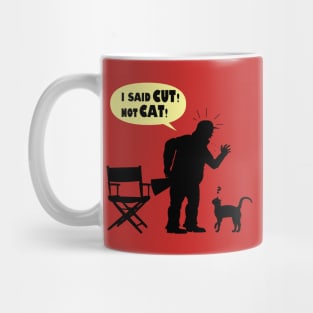 Funny Director Cat Silhouette Puns Gift For Cat Lovers Mug